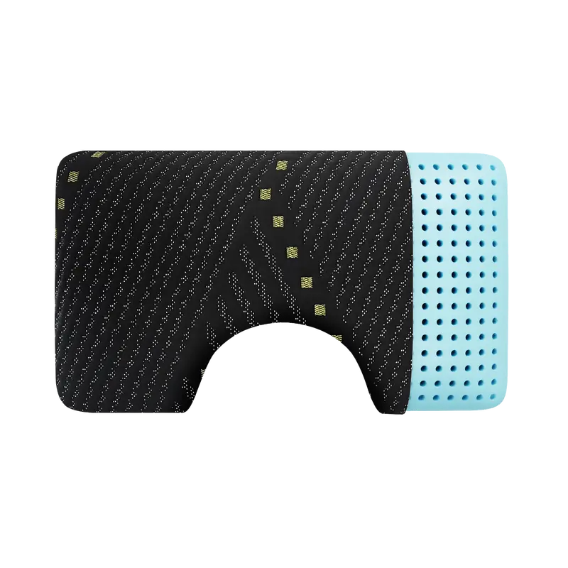 Back Supporter Ventilated Latex Pillow – Contoured Shoulder Cutout for Targeted Relief