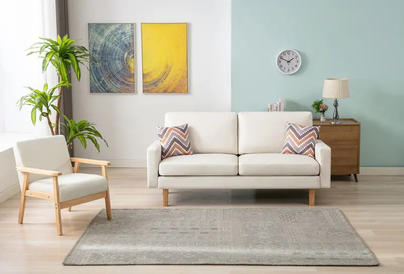 Bahamas Living Room Sofa Set – Includes Two Complementary Throw Pillows for Added Comfort