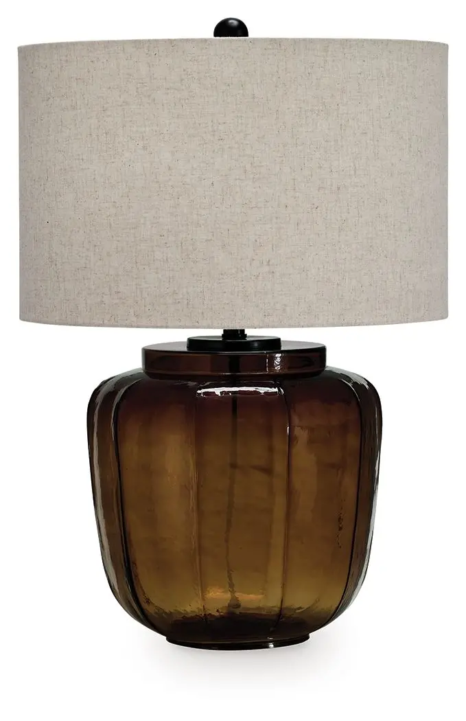 Bainmore Amber Glass Table Lamp