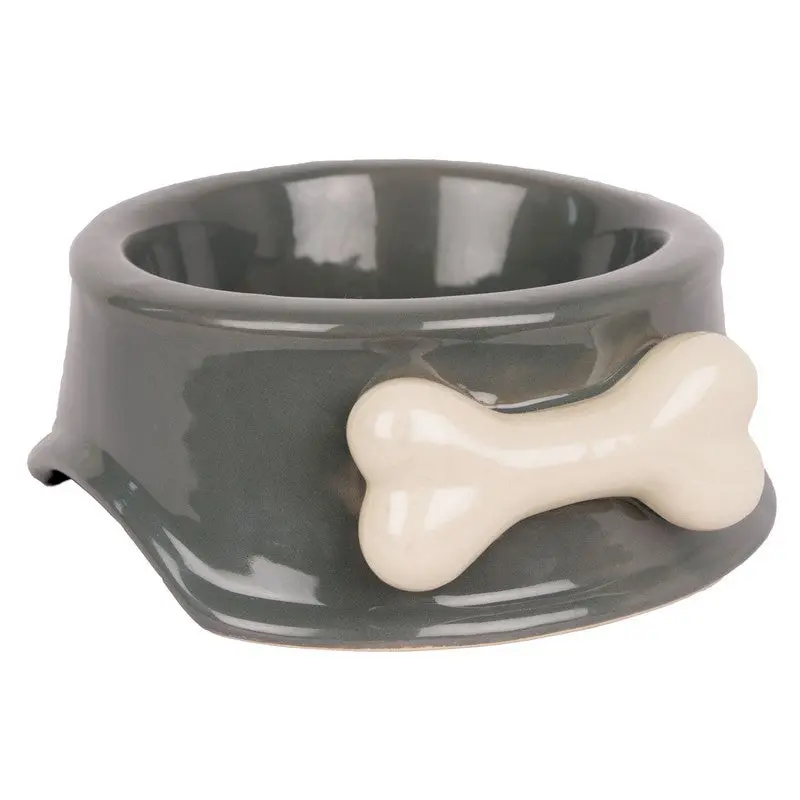Banbury Grey Ceramic Small Dog Bowl – 18 cm