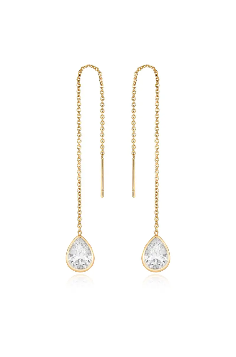 Barely There Crystal Dangle Earrings – Subtle Movement & Shine