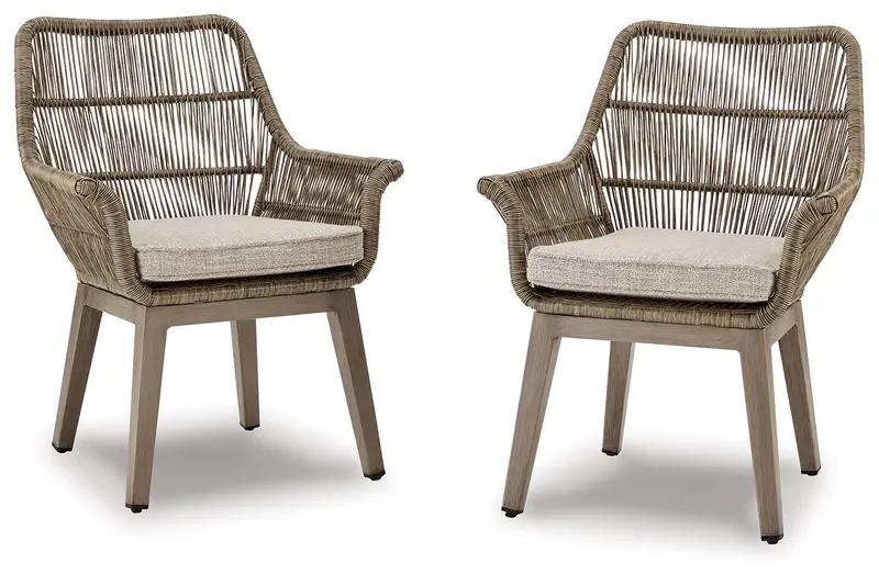 Beach Front Armchair with Removable Cushion and Coastal Design