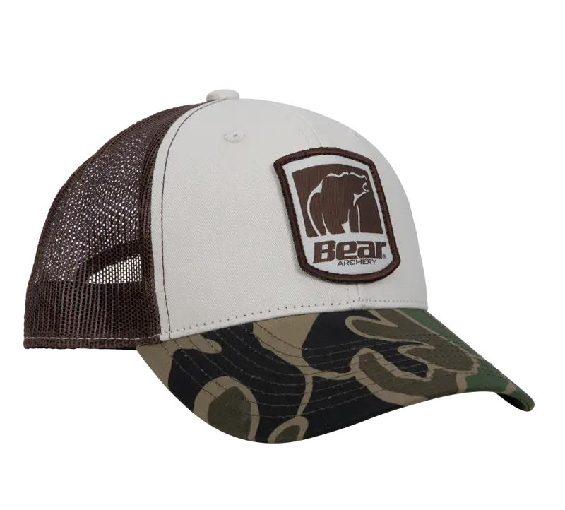 Bear Archery White & Camo Shield Cap