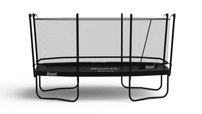 Beast K9 10′ x 17′ Rectangle Trampoline with Safety Enclosure – Heavy-Duty, Weight-Independent Design with 9.5″ Piano Wire Springs & Free Ladder