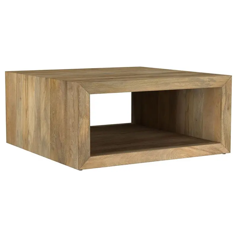 Benton Natural Mango Wood Square Coffee Table