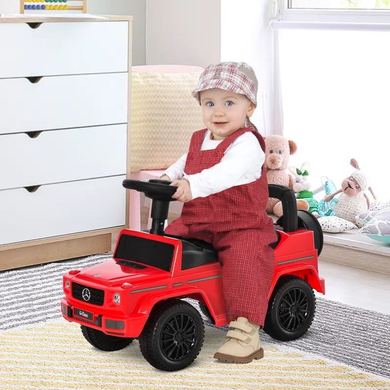 Benz G350-Style Push Car for Kids – Red Sliding Ride-On with Horn & Under-Seat Storage