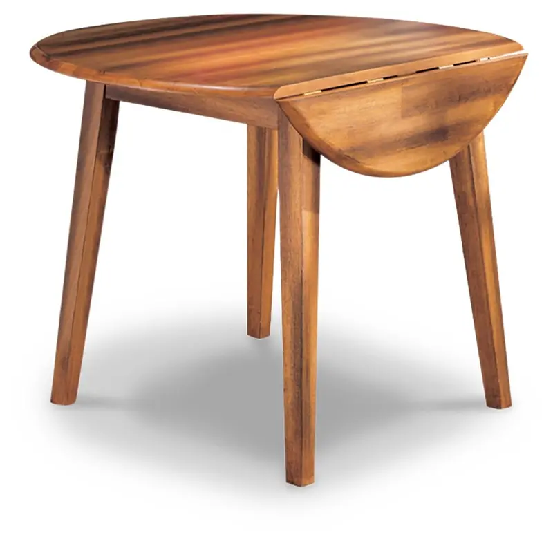 Berringer Rustic Brown Round Drop-Leaf Dining Table