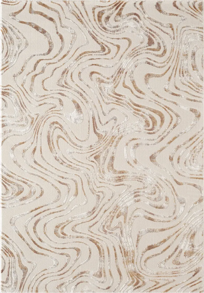 Betsi Cream Power-Loomed Area Rug – 6’6″ x 9’0″