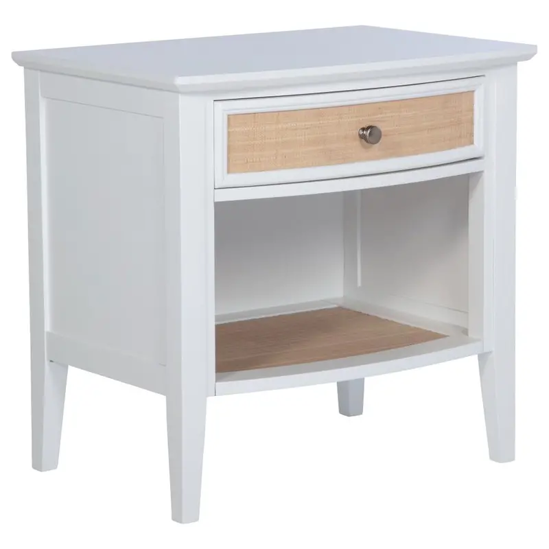 Bexhill White 1-Drawer Bedside Table