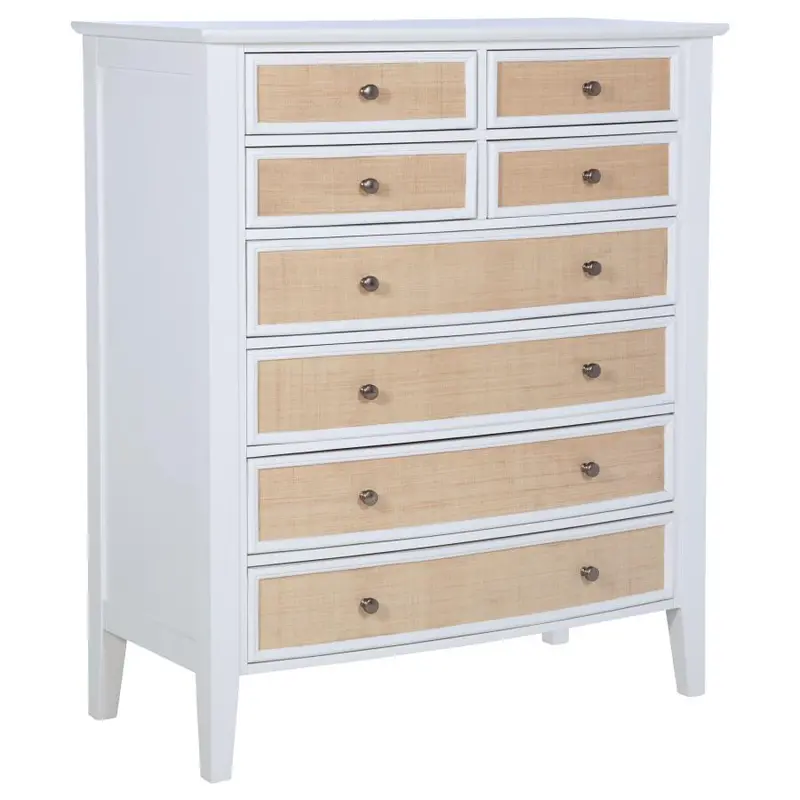 Bexhill White 8-Drawer Chest of Drawers