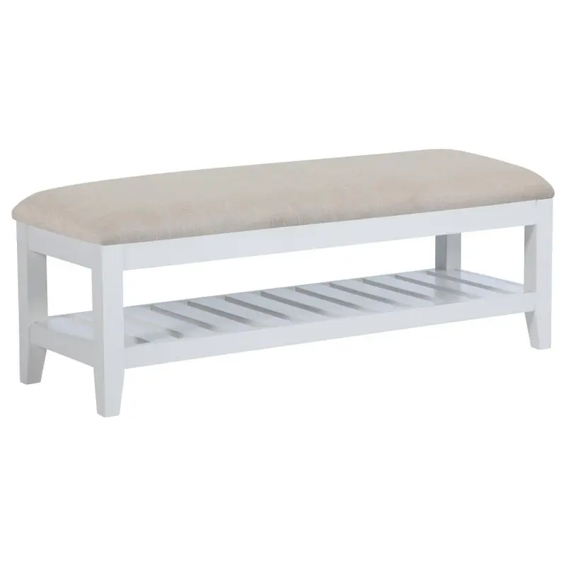 Bexhill White Upholstered Rectangular Storage Bench
