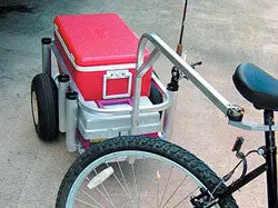 Bicycle-Compatible Hitch Adapter for Fishing Carts