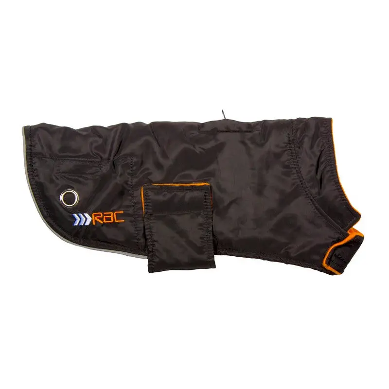 Black Fleece Dog Coat for Small Breeds – 36.5 cm Length by RAC