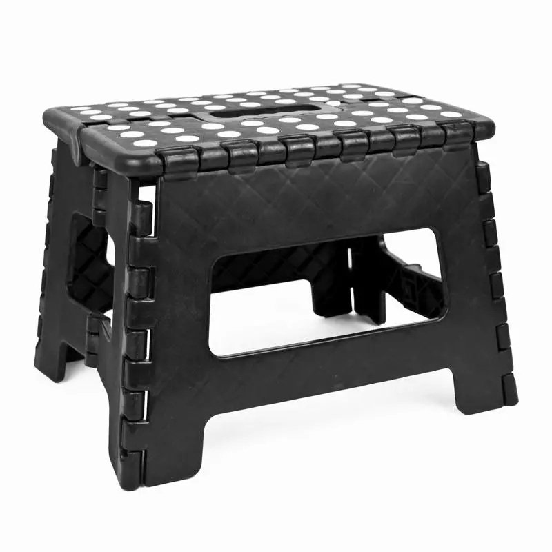 Black & White Polka Dot Compact Folding Stool