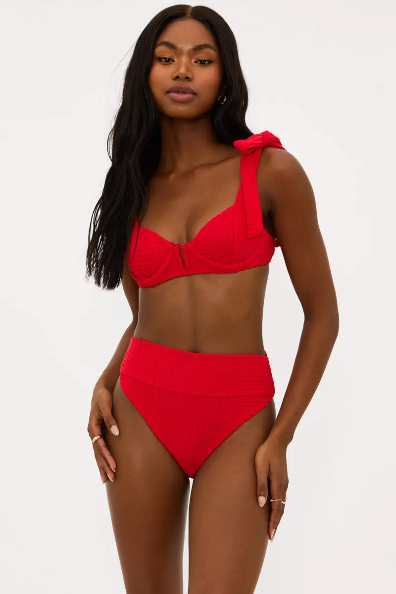 Blair Cherry Terry Cropped Top