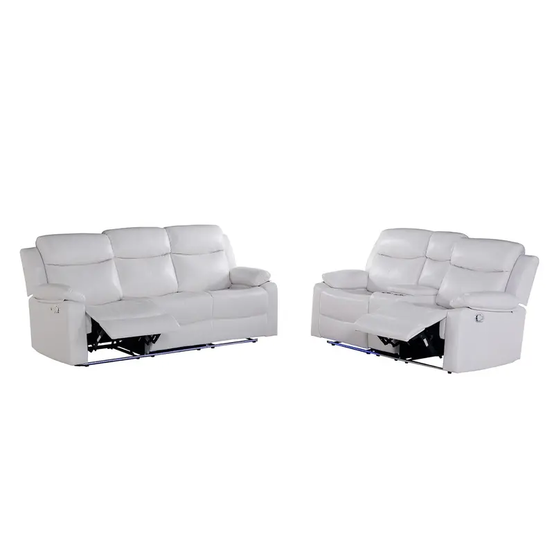 Blanche Reclining Living Room Set with RGB LED Lighting and Integrated Speakers