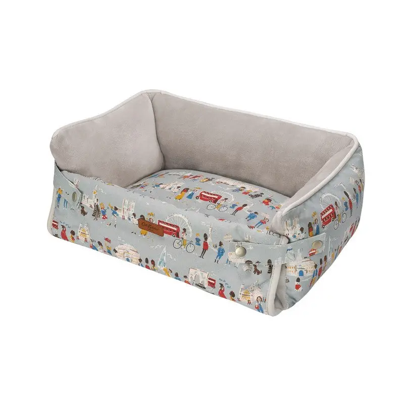 Blue Cotton Small Dog Bed – 46 cm Soft Sleeping Pad by Cath Kidston