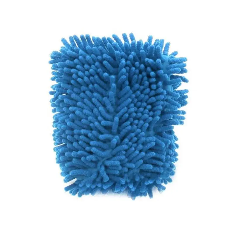 Blue Microfiber Cleaning Glove for Effortless Wiping