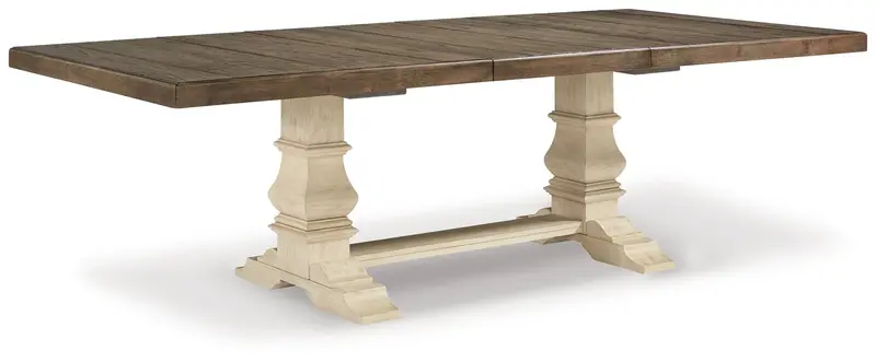 Bolanburg Extendable Dining Table – Brown & Beige Farmhouse Style