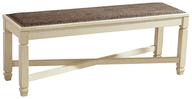 Bolanburg Large Beige Upholstered Dining Bench