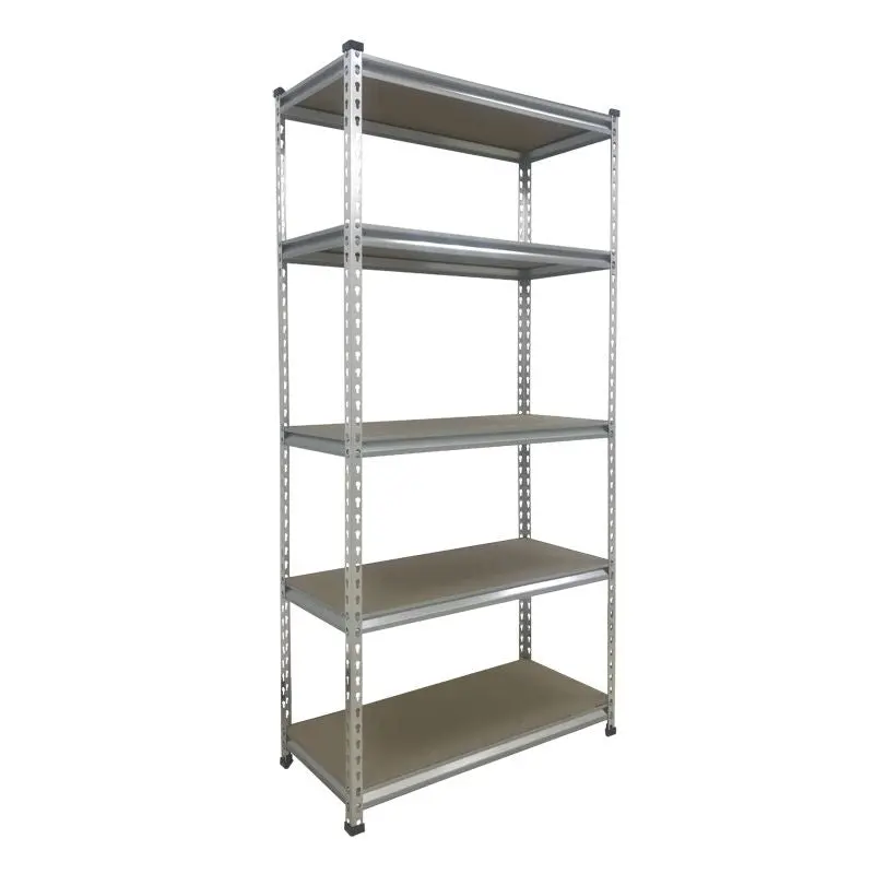 Boltless 4-Tier Steel Shelving Unit – 180cm Tall Silver Racking System