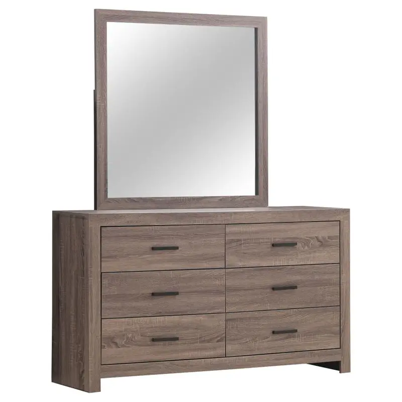 Brantford 6-Drawer Dresser with Mirror – Classic Bedroom Furniture