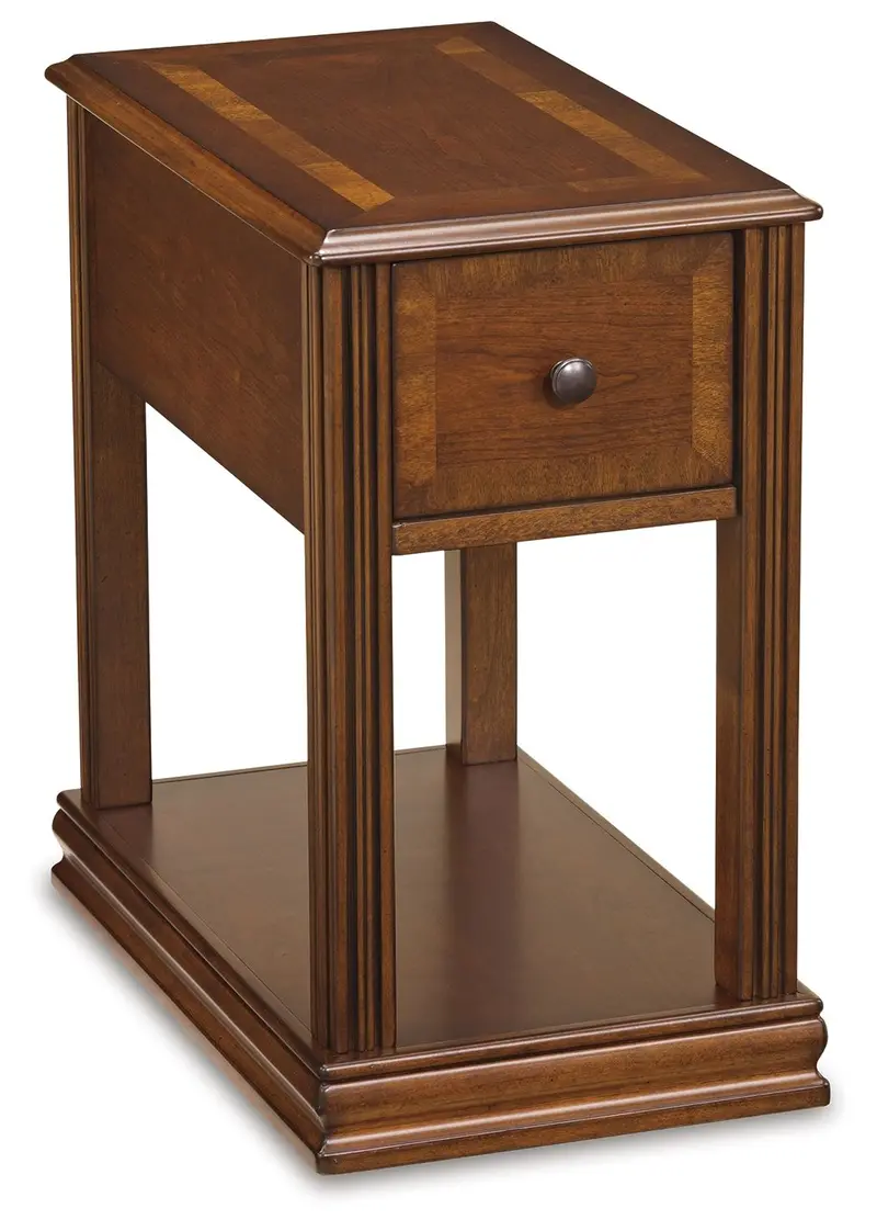 Breegin Brown Side End Table with Removable Tray
