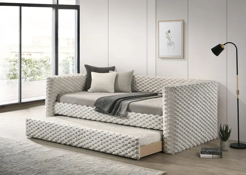 Brielle White Dove Fabric Daybed