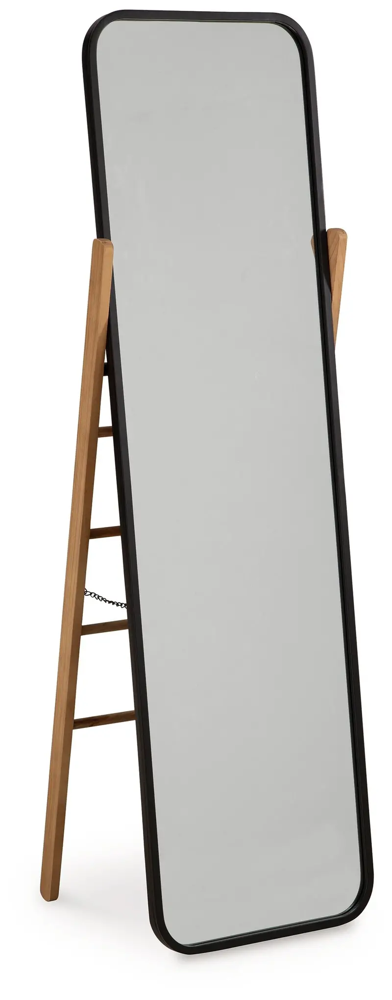 Bronick Black and Brown Full-Length Floor Mirror