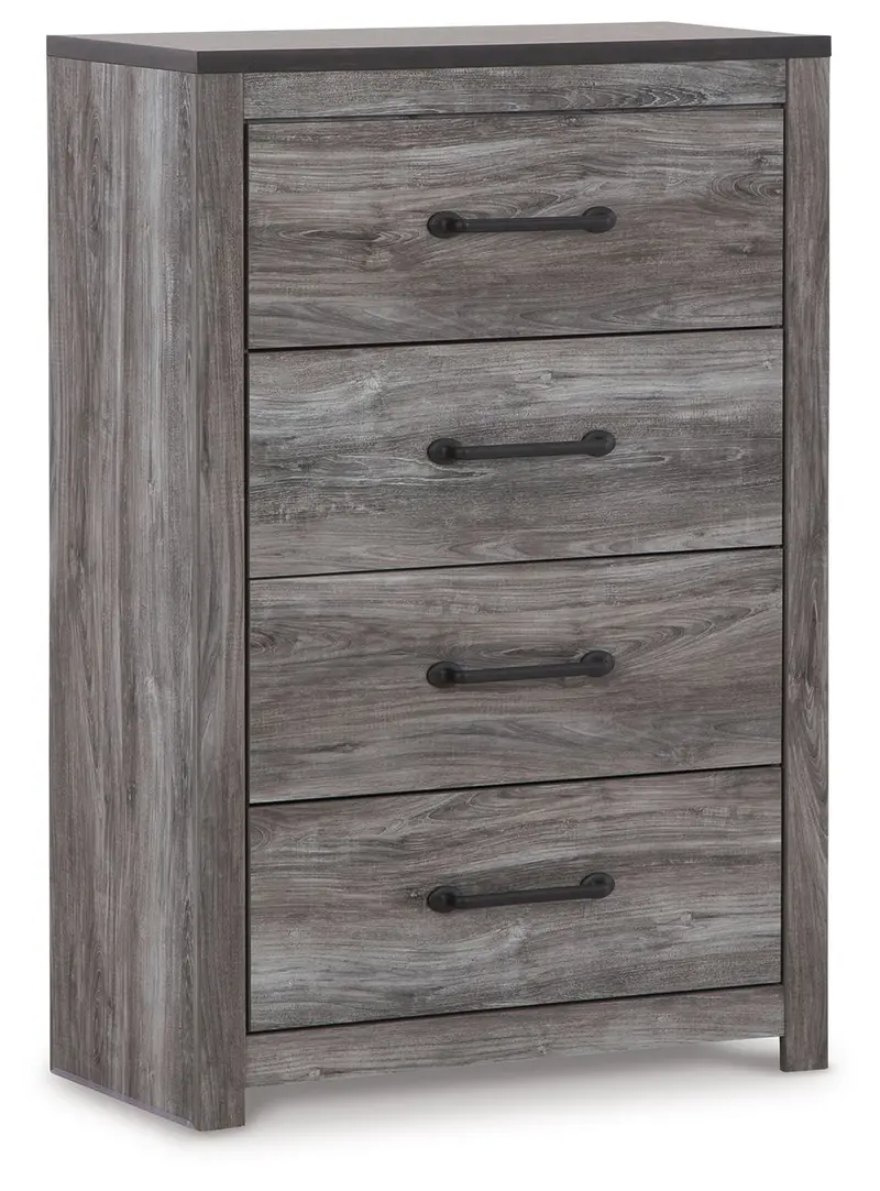 Bronyan Four-Drawer Chest – Dark Gray Modern Bedroom Storage