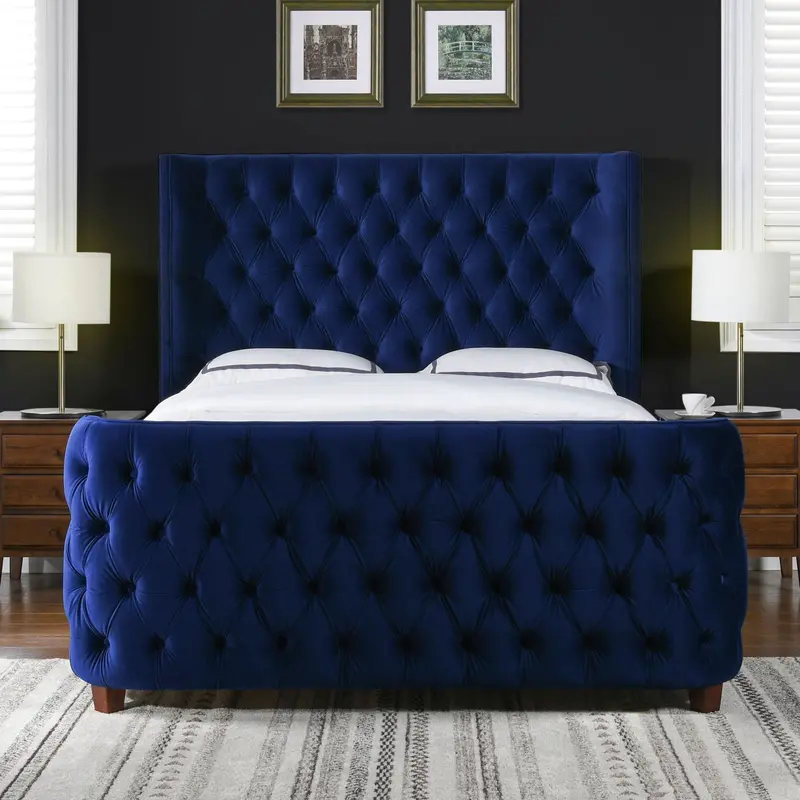 Brooklyn Tufted Panel Bed Set – Headboard and Footboard Combo