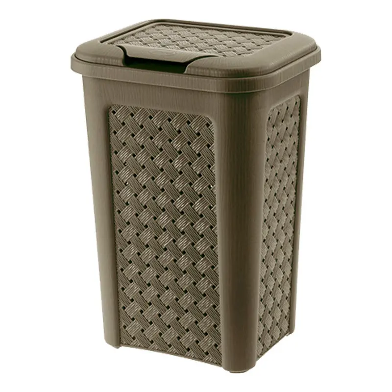 Brown 10-Litre Bin Clip Lid – Arianna Collection by TS UK