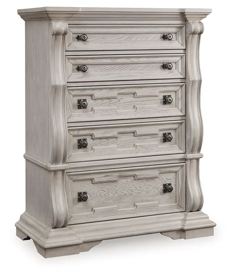 Bruchandi Antique White Five-Drawer Chest