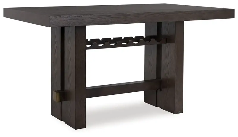 Burkhaus Dark Brown Rectangular Counter-Height Dining Table