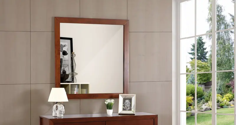 Burlington Transitional Wall Mirror – Modern Design Accent