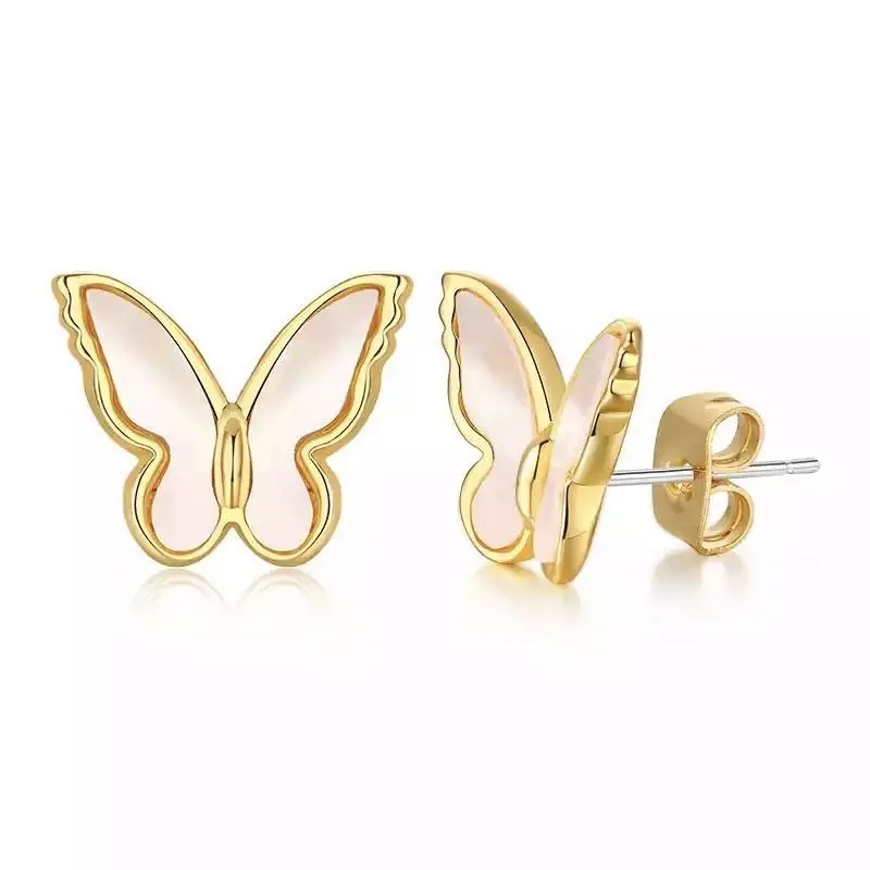 Butterfly-Shaped Stud Earrings