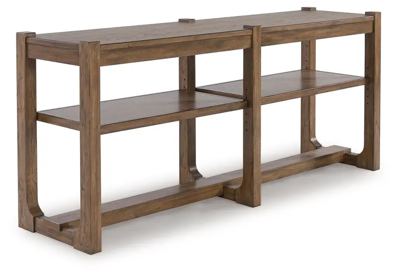 Cabalynn Light Brown Sofa Table for Narrow Spaces