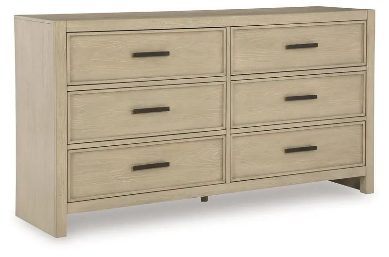 Calmoro Minimalist Dresser with Smooth Finish and Soft-Close Drawers