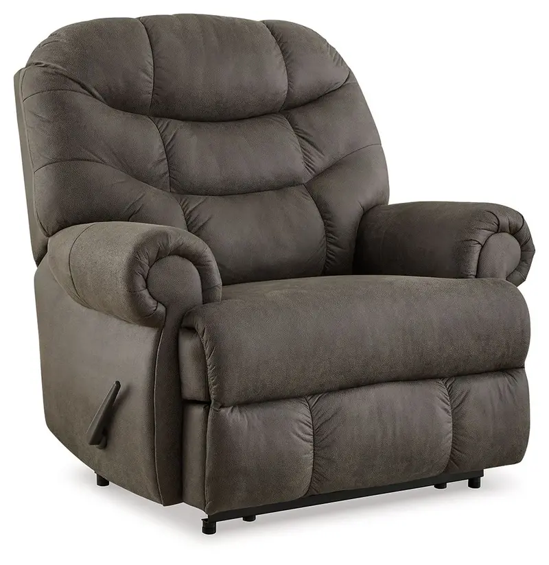 Camera Time Zero-Wall Power Recliner in Gunmetal Fabric