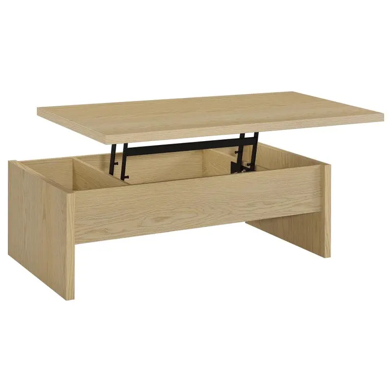 Canoga Light Oak Engineered Wood Lift-Top Coffee Table