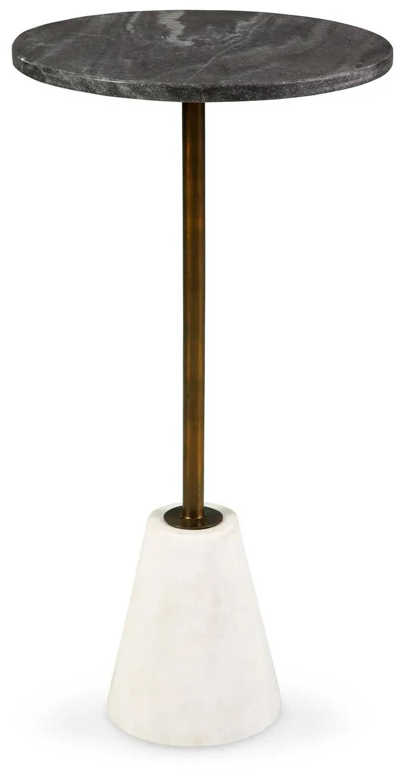 Caramont Black, White & Gold Accent Table with White Base