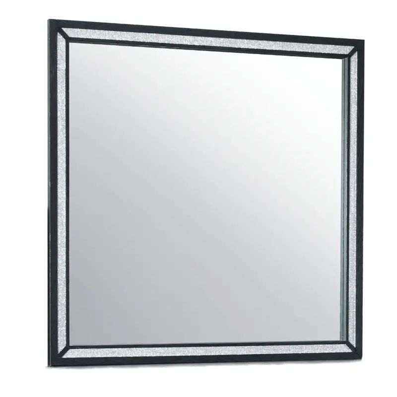 Carlos Black Framed Mirror with Subtle Reflective Depth