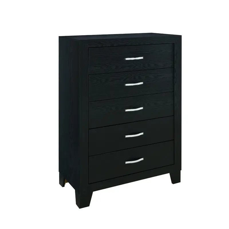 Carlos Black Low-Profile Chest with Matte Surface