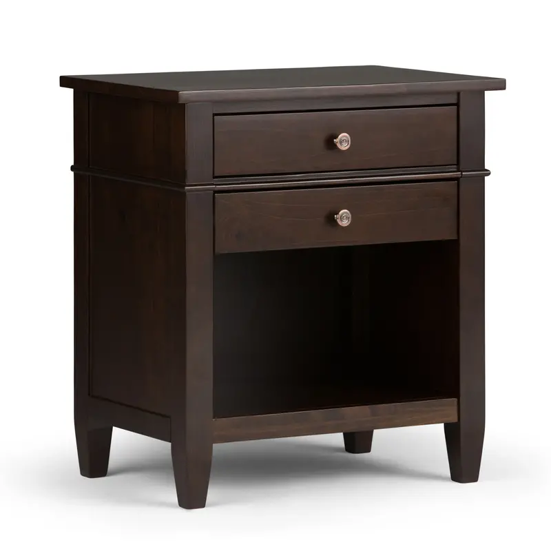 Carlton Wooden Bedside Table with Drawer, Handmade