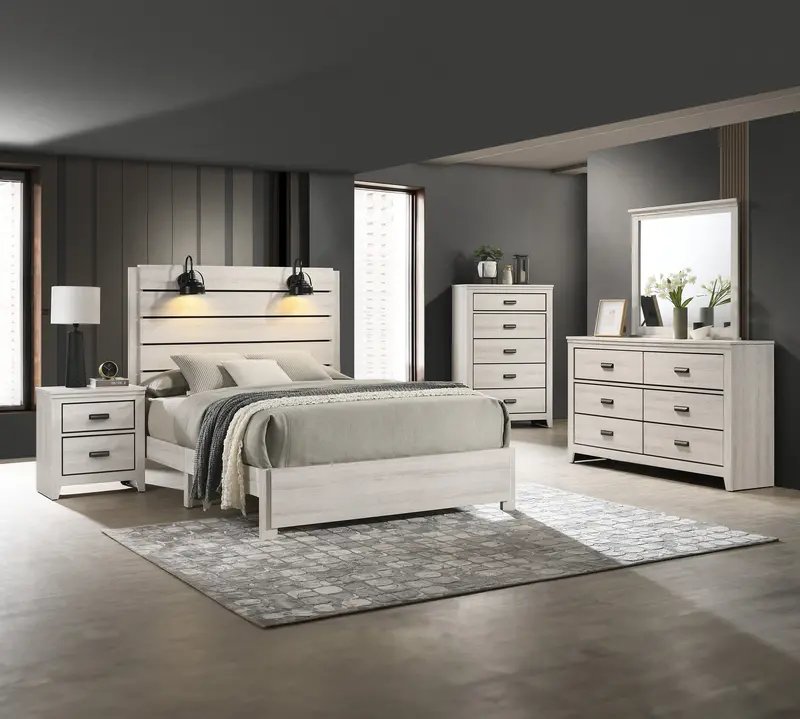 Carter Compact White Nightstand