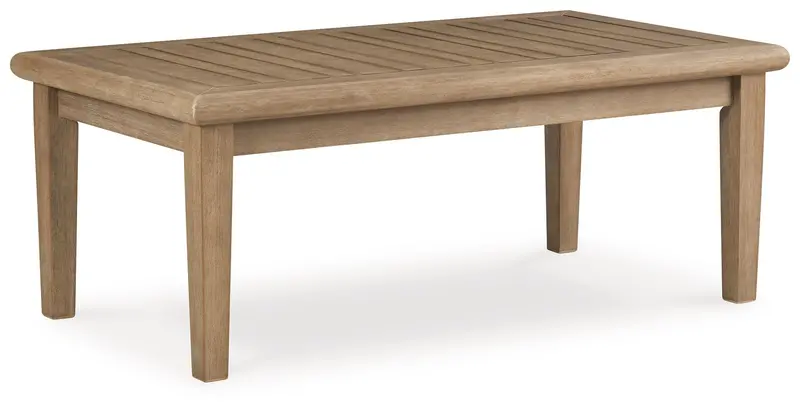 Carter Hall Rectangular Cocktail Table – Beige Textured Finish
