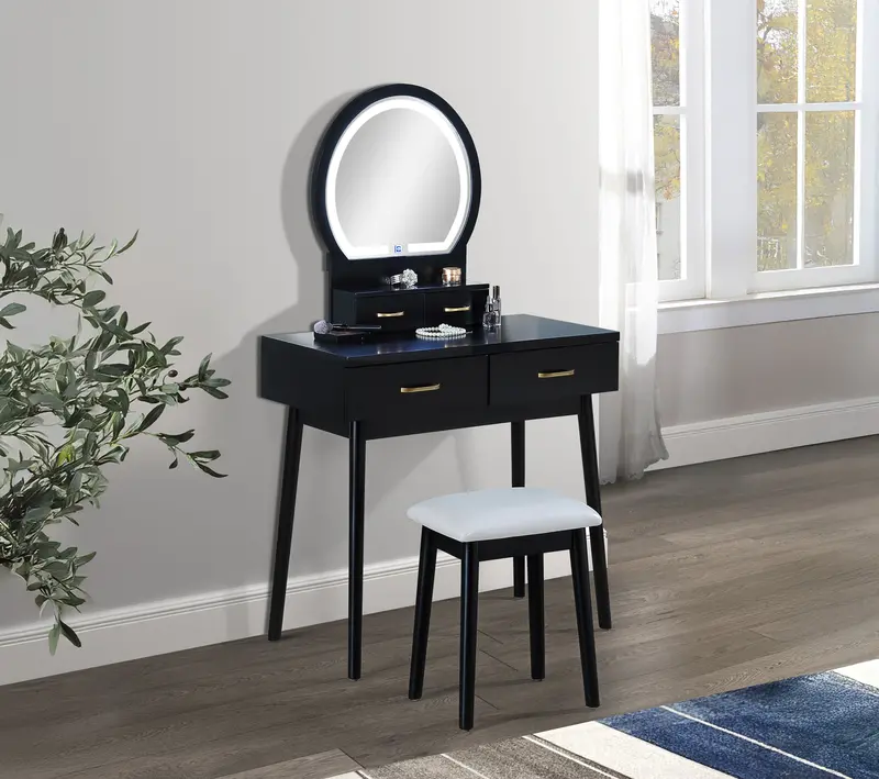 Cecilia Vanity Set with Matching Stool