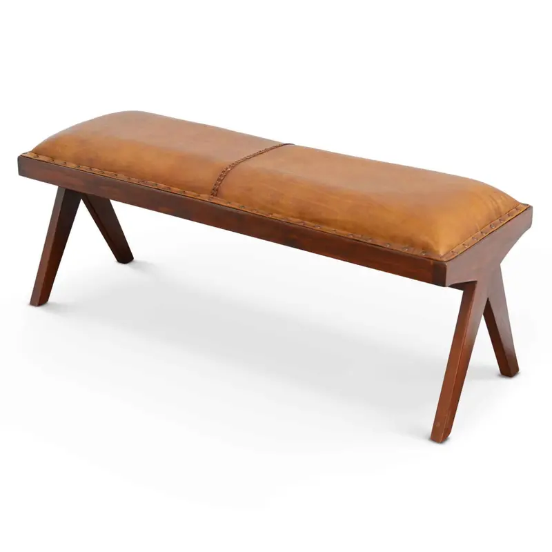 Chad Transitional Bench – Brown and Tan Two-Tone Design