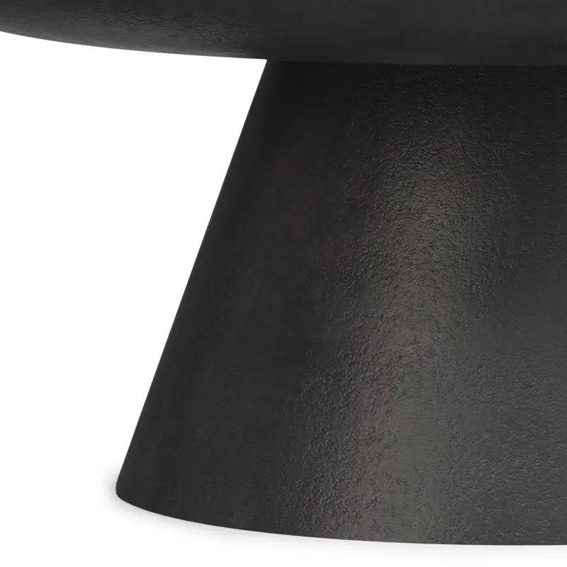Charmaine Black Cast Aluminum Coffee Table – Contemporary Outdoor Design