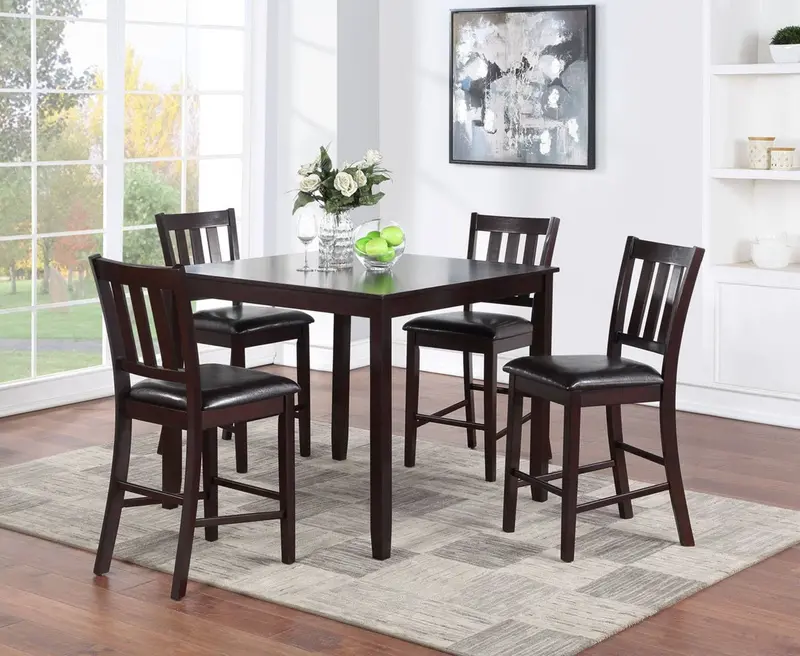 Cherry-Finished Counter-Height 5-Piece Dining Collection